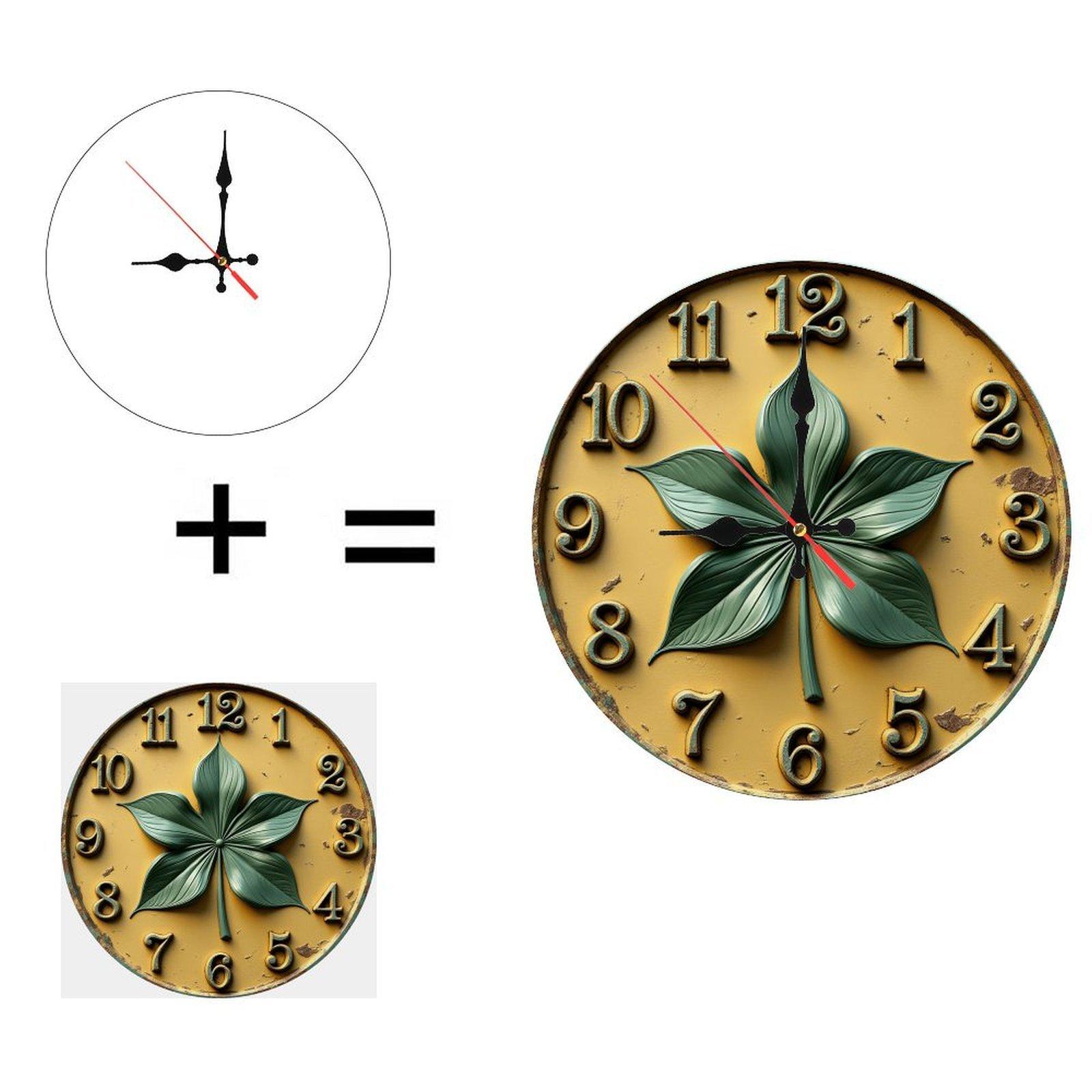 Eco-Friendly 25x25cm Wood Wall Clock Made from Sustainable Solid Wood Material (White,25*25cm/9.843*9.843inch)