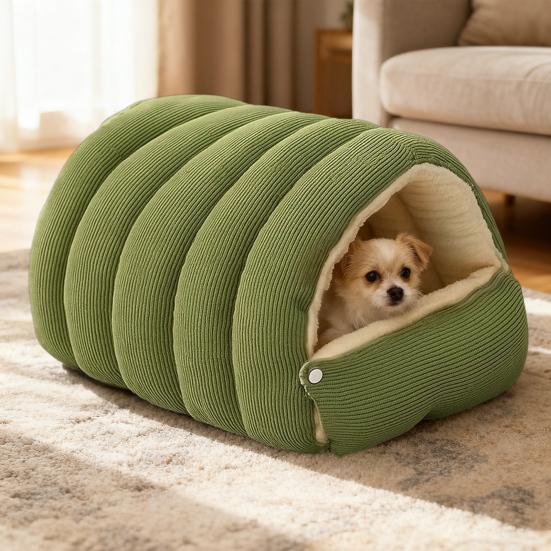 Pernă de iarnă detașabilă și lavabilă pentru pisici, moale din bumbac, confortabilă, peșteră pentru pisici, pliabilă, groasă, casă de dormit pentru animale de companie, pentru pisici, câini mici