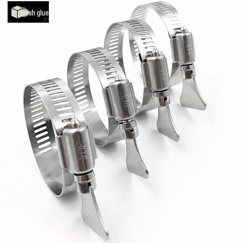 GUYU HK-795 304 Stainless Steel Clamp with Handle and Wrench 10 pieces