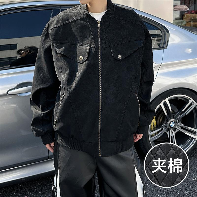 Men's new cargo jacket men's spring and autumn new American retro baseball uniform old jacket top