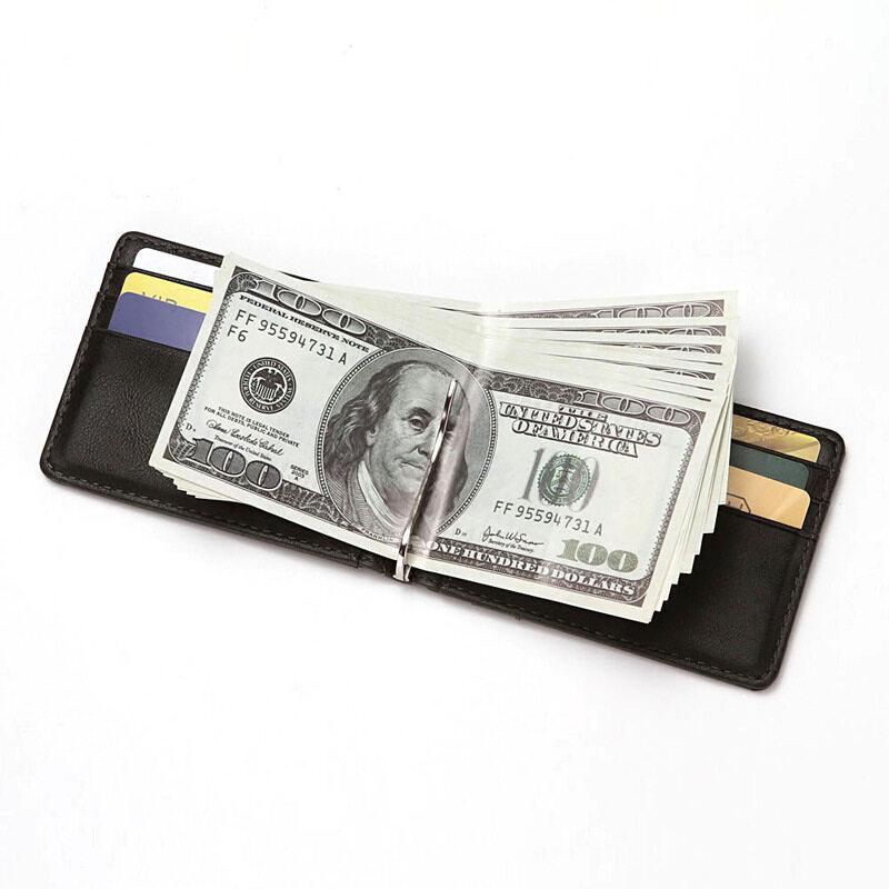 Multi Functional Mens Wallet RFID Card Holder Anti-theft Brush Multi Slot USD Money Clip Card Wallets