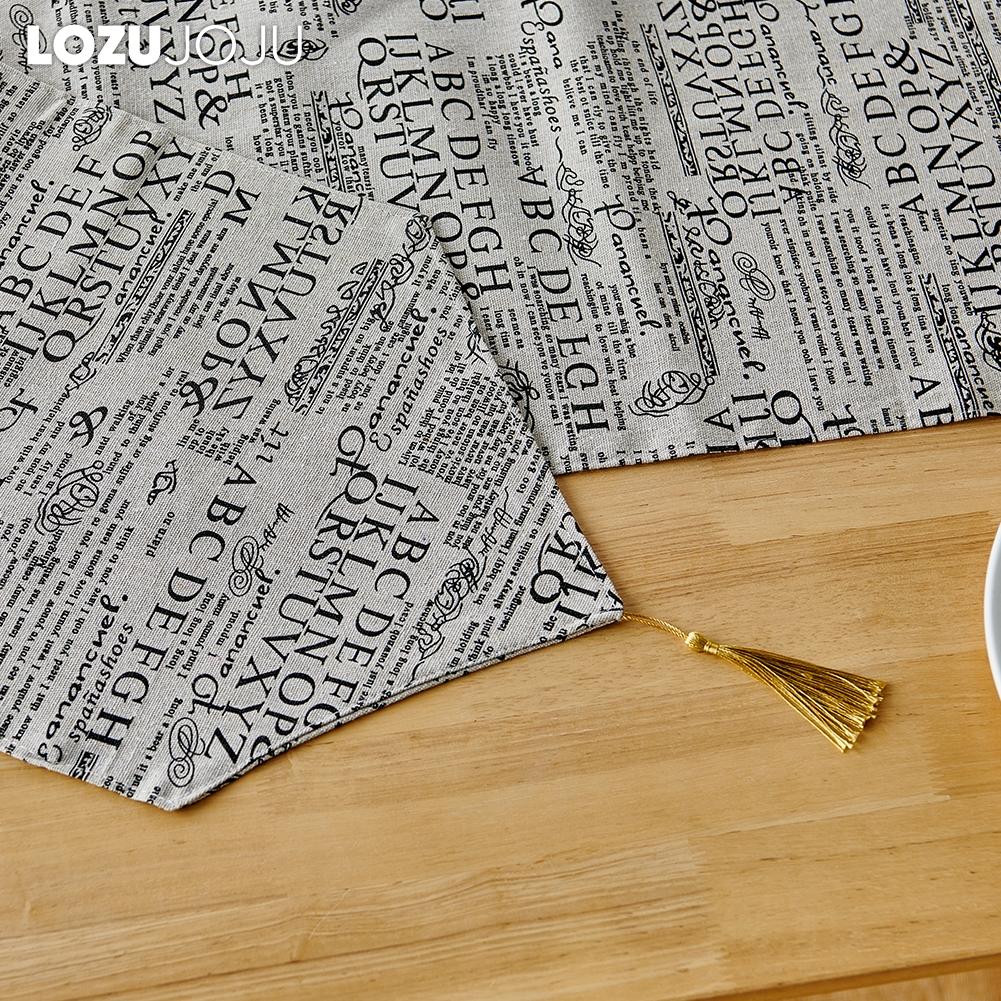 1 Stück Modischer Heißverkäufer Retro-Stil Baumwolle und Leinen Bequemer Tischläufer für Esstisch Dekorativ für Heimtisch LOZUJOJU