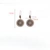 GemChic Women's New Vintage Round Flower Wood Beads Earrings Ethnic Fashion Hook Earrings Birthday Christmas Jewelry Gift