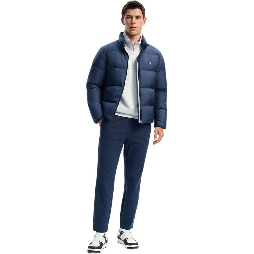 Fila Tennis Classic Fashion Warm Casual Sports Lightweight Down Jacket Men Outerwear Sky-Blue A11M543918FBU