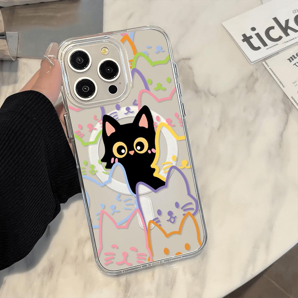 Magnetisk telefondeksel for iPhone 11 12 13 iPhone 13 14 15 Pro 15 16 Pro Max Samsung A15 A16 A25 A26 A55 A56 S25 S24 S22 S23 Ultra S25 Edge