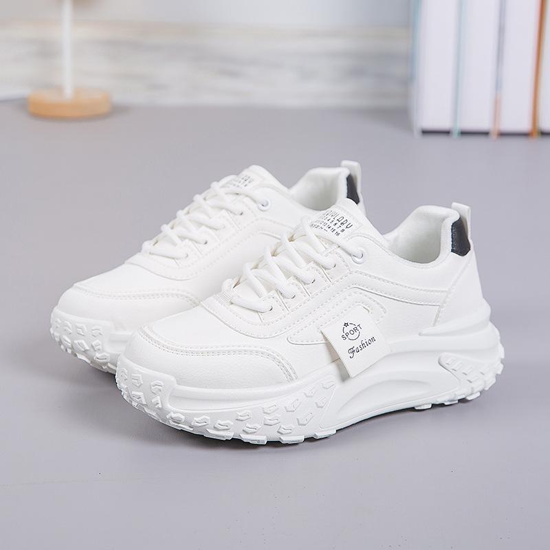 

New Luxury Women s Sneakers Thick soled Height Increasing Casual Board Shoes Lightweight and Breathable Sports Running Shoes 35 білий
