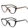 Fashion 2PCS Fashion Ins Stylish Plain Glasses for Women Ladies Cat Eye Optical Spectacle Eyeglasses Unisex Men Retro Anti-blue Glasses