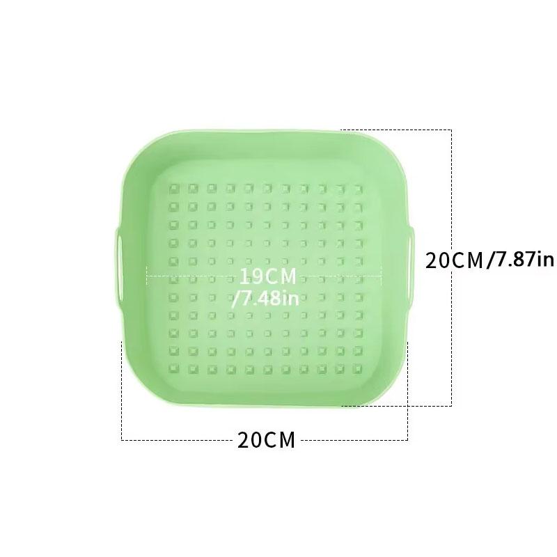 Round Collapsible Baking Sheet Air Fryer Silicone Pot Thick Reusable Silicone Square Air Fryer Liner Baking Tray Baking Utensils