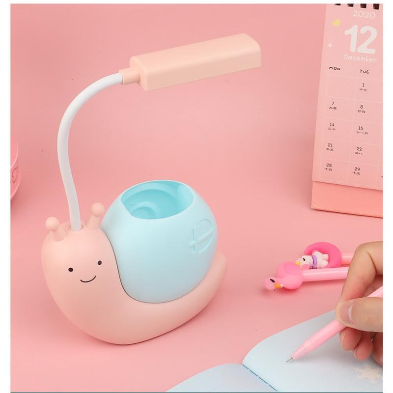 1Pc Creative Cartoon Snail Desk Lamp, Learning To Charge Eye Protection Desk Lamp, Children and Students Small Desk Lamp