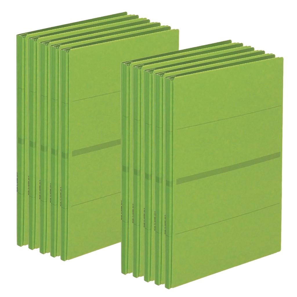 Plus Flat File Expandable Binding String Type Replacement 10 X 10 A4, Spine, Senobas, / Cover, Green, Pieces, FL-023SH, 89-139