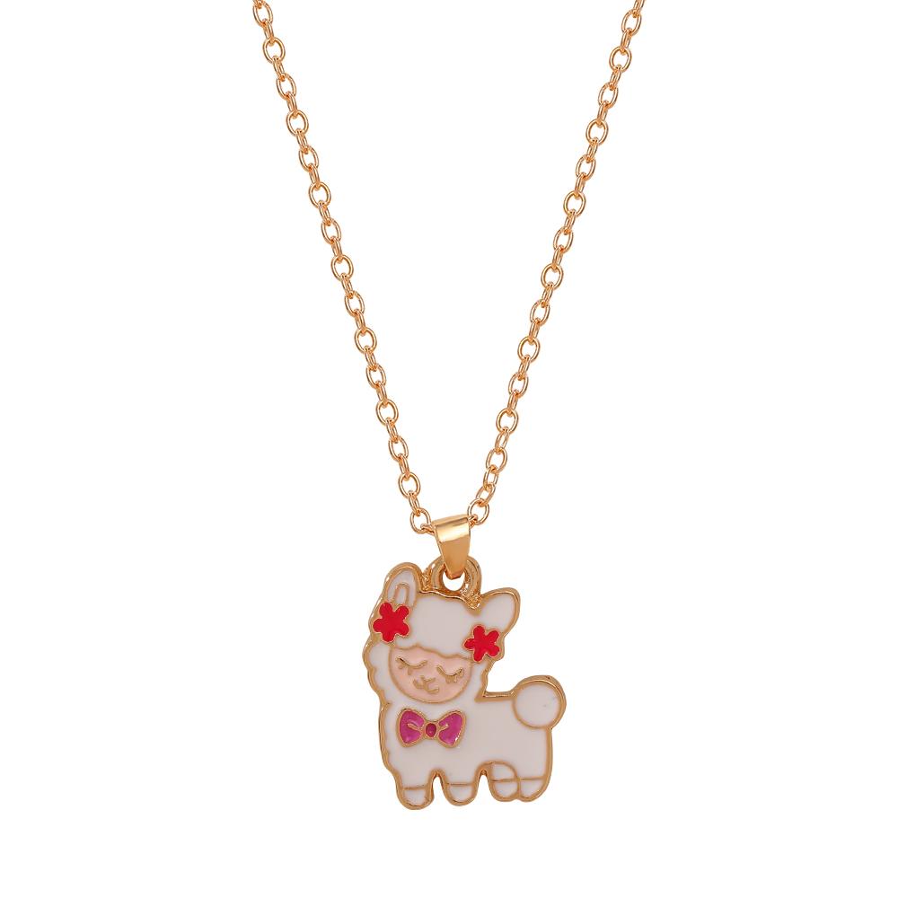 Small Pendant Jewelry Candy Ice Cream Rainbow Cloud Star Heart Flower BFF Joy Babe Charm Necklace Choker For Kids Girls Boy Gift