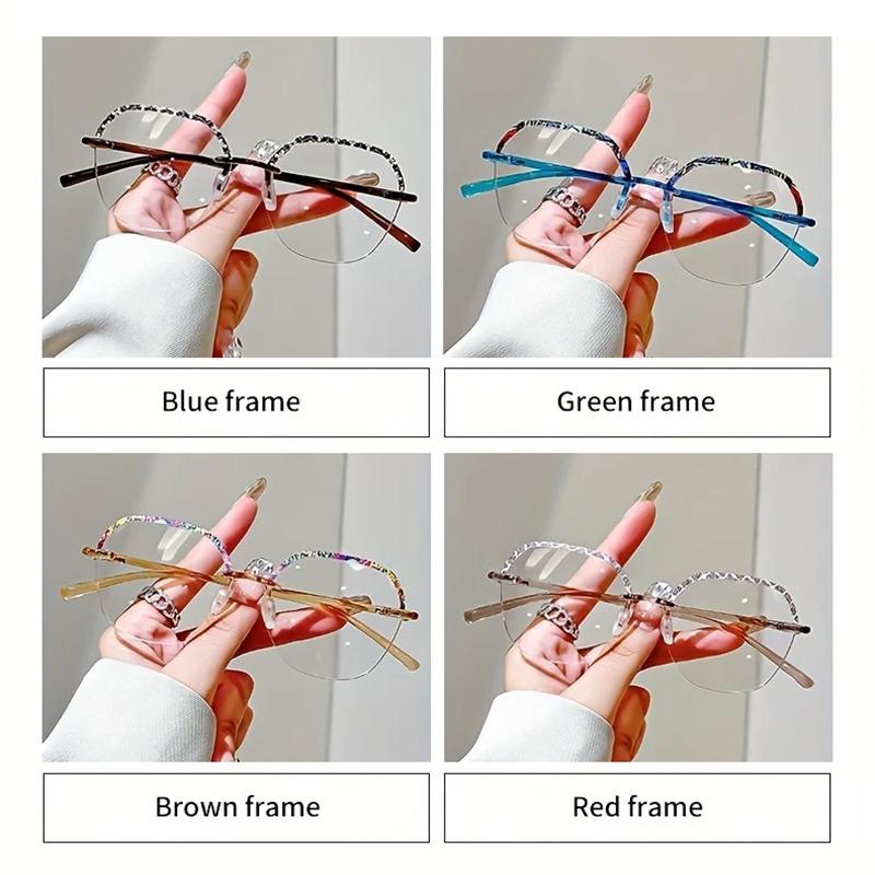 Vintage Runde Große Rahmen Lesebrille für Herren und Damen Retro Elegantes Blumenmuster Mode Alterssichtigkeit Brille Mode Brille