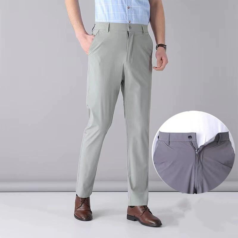 Men Solid Boutique Suits Pants Male Formal Wear Wedding Dress Trousers Quality Men British Style Business Casual Suit Pants