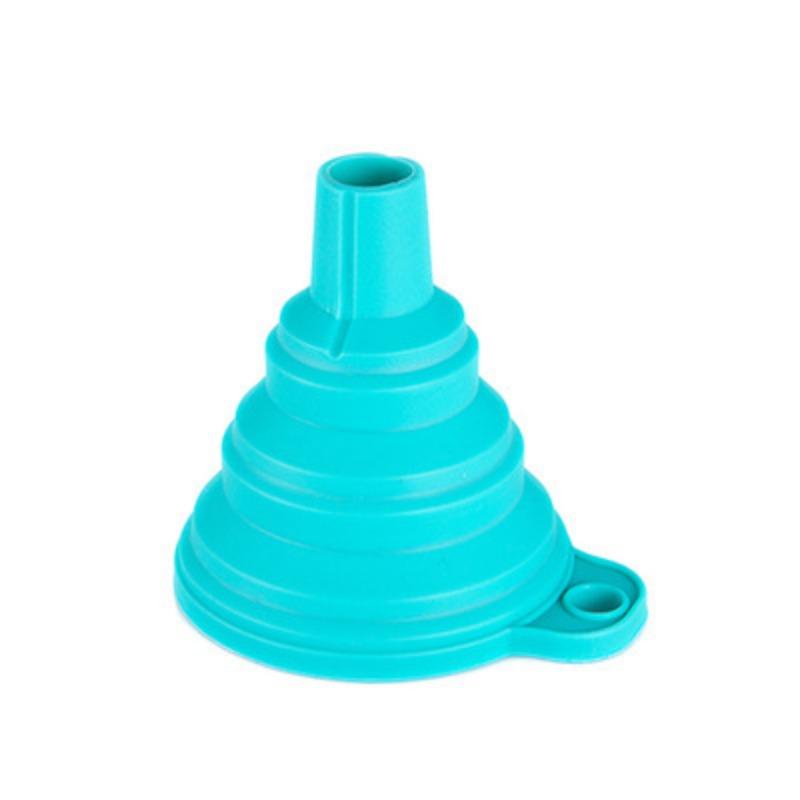 

Складная воронка, силиконовая складная портативная воронка для кухонных принадлежностей, пива, масла, топлива - бесплатная доставка round синий