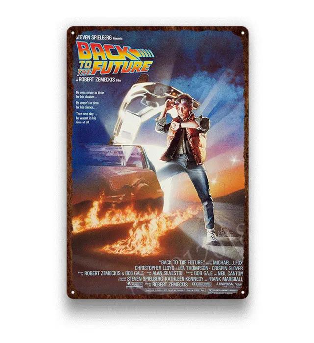 Back To The Future Poster Metal Tin Sign Vintage Home Decor Movie Wall Sticker Metal Plaque Retro Iron Painting Room Decor 30x40