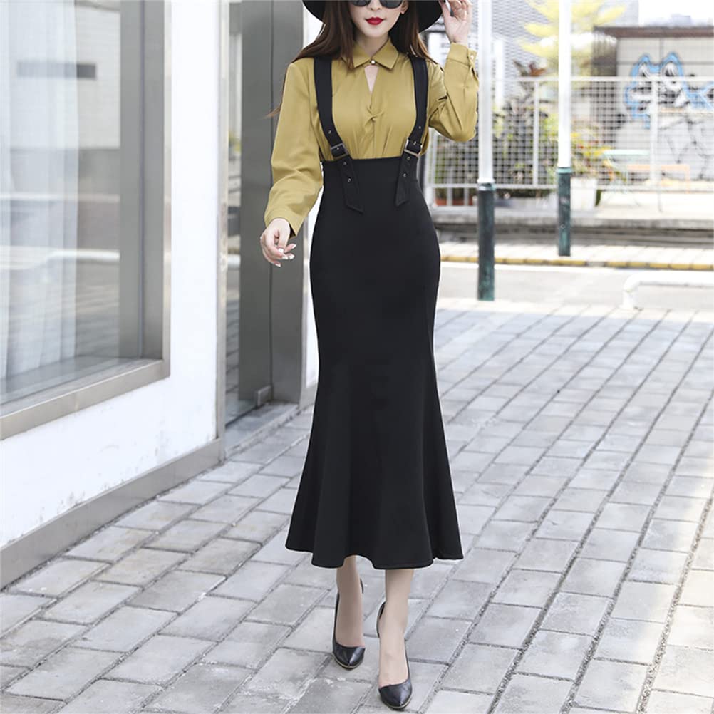 JINZUOMA Overall Mermaid Long Tight Flared Slim Solid Date Women's Skirt, Skirt, Skirt, Skirt, Skirt, High-Waisted, Fit, Fashionable, Color, Elegant,