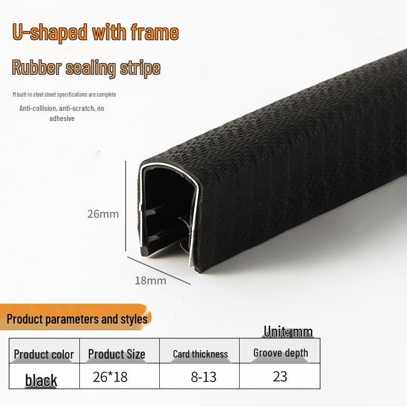 

U-образная резиновая кромка: Защитная, устойчивая к порезам уплотнительная лента для металлических и кабельных лотков