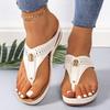 Leather Thong Sandals For Women Casual Arch Support Slip Strap Slippers Womens Flip Flop For Summer Beach Sandals Bathroom Shoes
