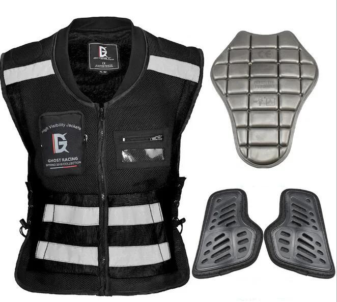 Motorradweste Reflektierende Weste Motorradjacke Bikerweste Moto Reflektierende Jacke Sicherheitsweste Warnung Grün Gelb Schwarz