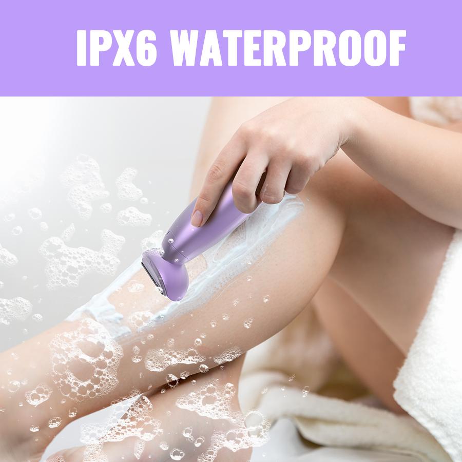 Electric Shaver for Women Electric Razor Bikini Legs Underarm Public Hairs Removal Rechargeable Body Hair Trimmer Wet Dry Use