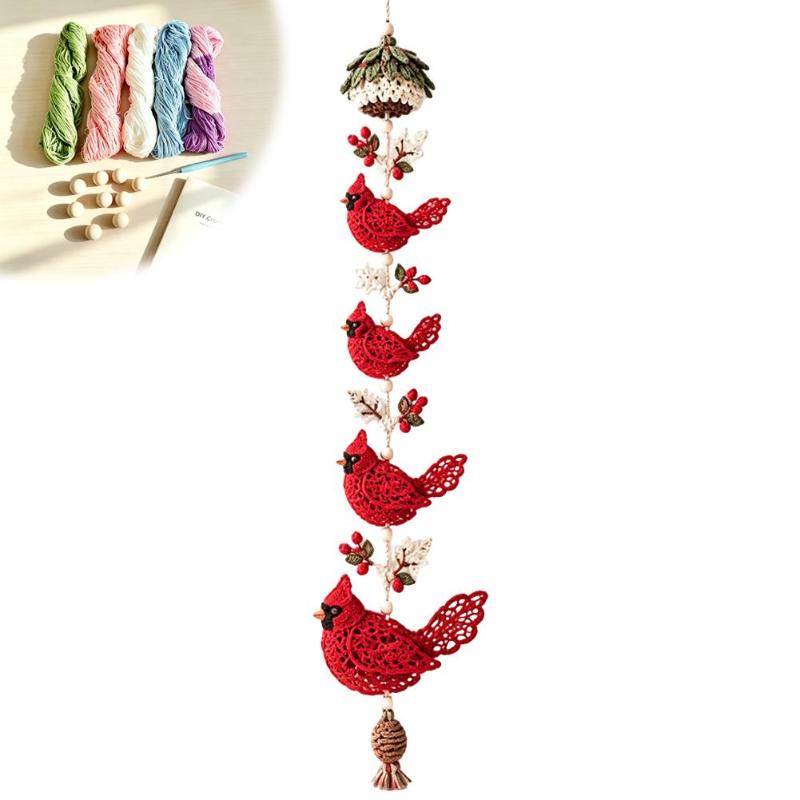 Diy Crochet Kit For Beginners Complete Yarn Set Handmade Animal Hanging Decoration Wall Window Ornament Home Halloween Craft