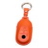 Kadeco Genuine Leather Key Case Cover for Compatible with New W206 and New W223 Mercedes-Benz, C-Class S-Class (Orange)