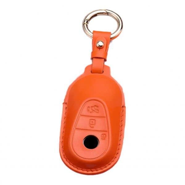 

Kadeco Genuine Leather Key Case Cover for Compatible with New W206 and New W223 Mercedes-Benz, C-Class S-Class (Orange) оранжевый