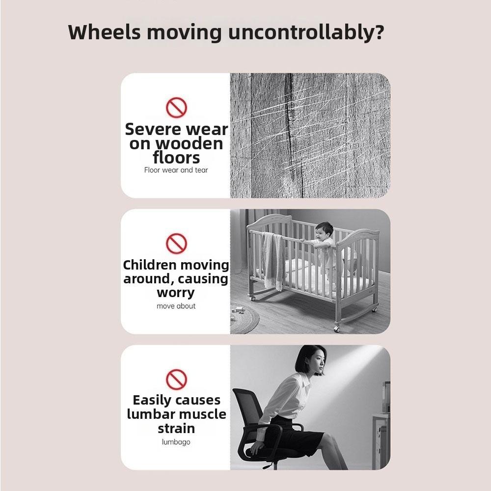 5Pcs Universal Office Chair Wheel Floor Protector Chair Wheels Stopper Office Chair