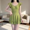 Elegant Blue Summer Slimming Swimsuit Skirt with Flaw-Covering Design