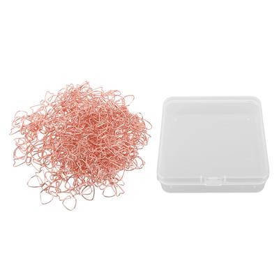 100 stuks Schattige Paperclips Antislip Strik Vorm Roestwerend Kleurvast Metaal Kantoor Paperclips Planner