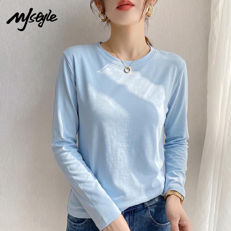 MJ STYLE Women s Pure Cotton Long Sleeve T-Shirt L