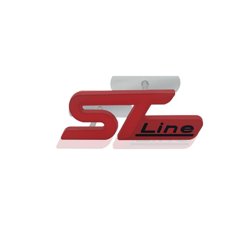 ST LINE ženklelio grotelių logotipas 3D metalo emblemos lipdukų priedai, skirti ST Fiesta Focus Kuga Mondeo Ecosport ir kt.