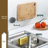 Stainless Steel Sponge & Pot Lid Scouring Pad Holder, Punch-Free Sink Cover Storage Rack