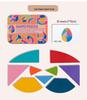 Colorful Tin Box Tangram: 4-Piece Early Education T-Puzzle Toy for Kids