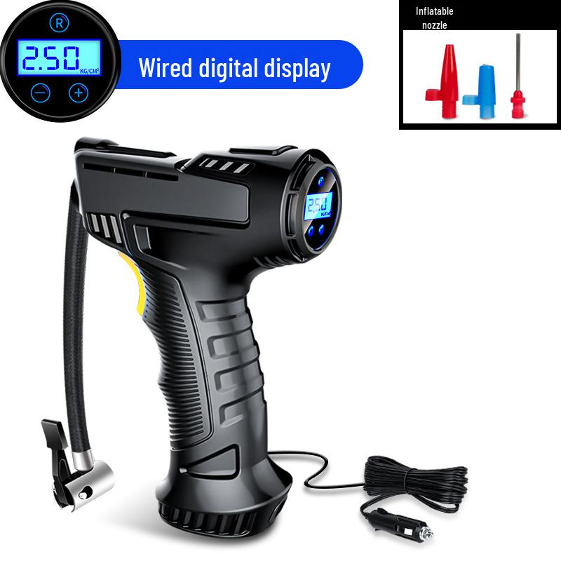 Bærbar høyeffekt billuftpumpe for biler, multifunksjonell med trådløs elektrisk sylinder for små dekk.