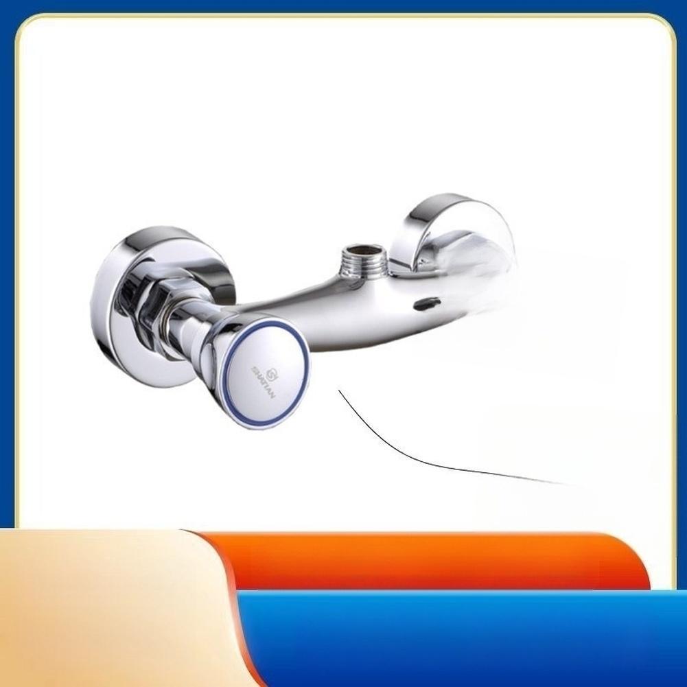1PC Shower Faucet 4-Point Pipe Connection Copper Dual Handle Shower Mixer Tap Wall Mounted Hot Cold Water Bath Faucet Parts
