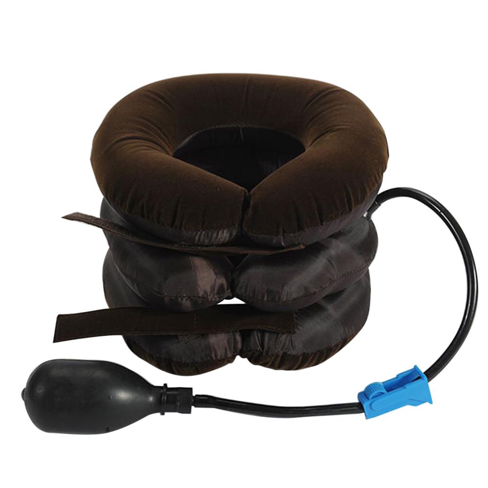 3 Layer Inflatable Neck Massage Pillow Healthcare Neck Relaxation Cervical Device Traction Drop Collar Therapy Pain Relief