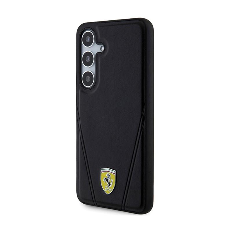 Ferrari Hot Stamp V Lines Magsafe - Etui Samsung Galaxy S24 (Czarny)