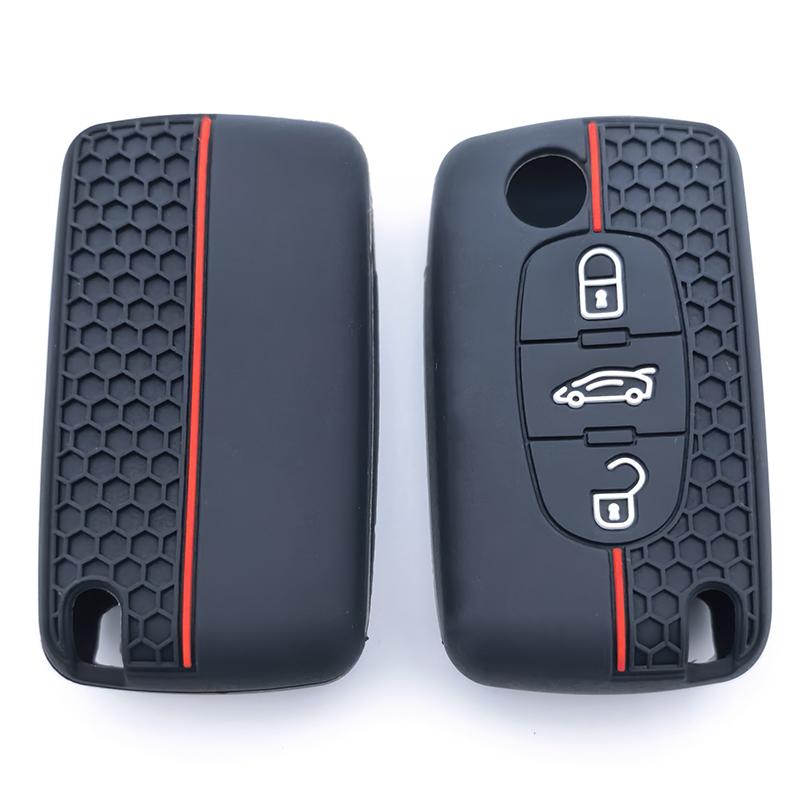 Nový silikonový kryt na klíč od auta Obal Klíčenka Držák pro Citroen C2 C3 C4 C5 C6 Xsara Berlingo Pro Peugeot 207 307 308 407 607 807