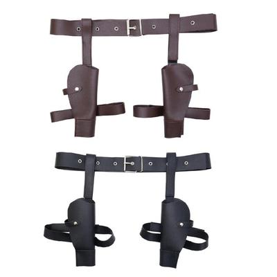 Cowboy Themed Adjustable Belt Soft PU Leather Thigh Strap Comfortable Wear Western Fashion Accessory For Men Women