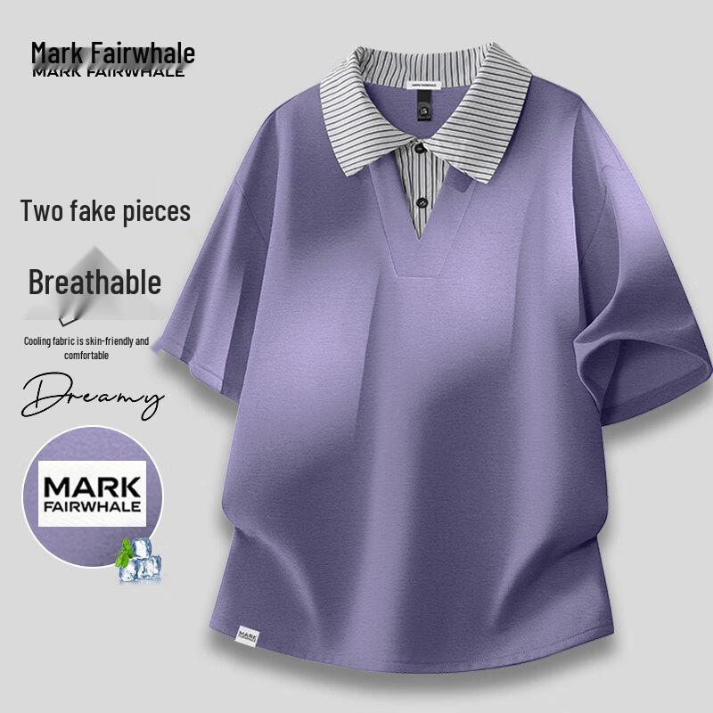 MARK FAIRWHALE Men s Ice Silk Breathable Polo Shirt L