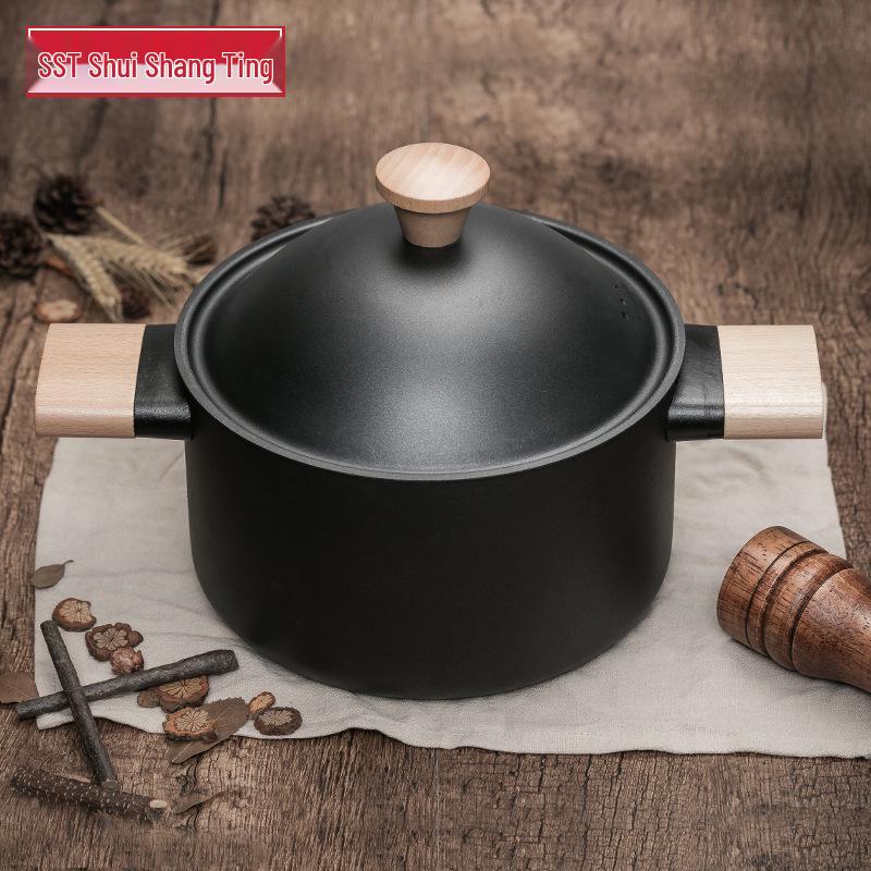 European Light Luxury Non-Stick Cookware Set: Wok, Frying Pan, Soup Pot.