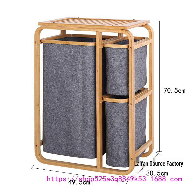 Nordic Foldable Bamboo Laundry Basket - Cotton & Linen Storage Rack