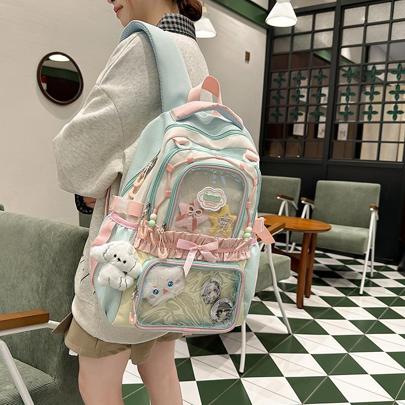 High School Students, Cute and Sweet Japanese Ba Chi Pain Bag, Large-capacity Backpack, Student Backpack Tide