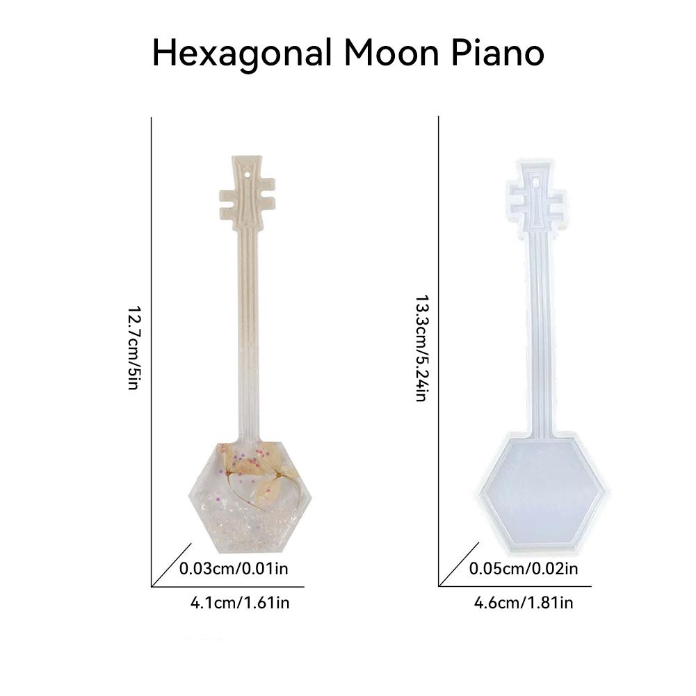 Silicone Bookmark Mold DIY Bookmark Mould for Resin Casting Including Feather Musical Instrument Pipa Shape #470562