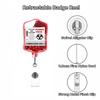 1pc Acrylic Flash Easy-to-pull Buckle Rotating ID Buckle Staff Telescopic Badge
