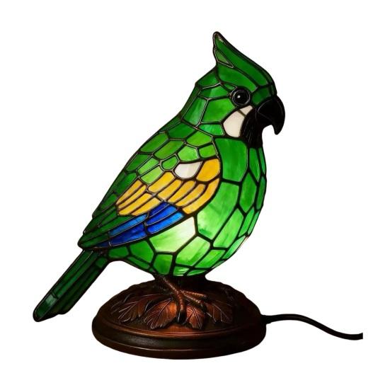 

Витражная лампа-птица Yousheng, ночник-птица из смолы с питанием от USB, лампа для украшения стола для дома, офиса, гостиной, спальни, рождественский подарок на день рождения зелёный