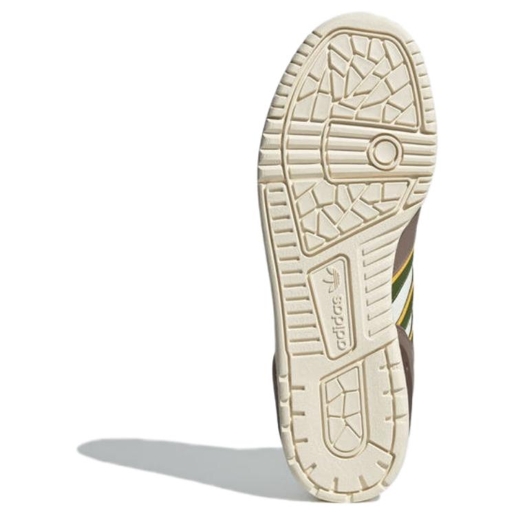 Adidas Originals Rivalry Durable Breathable Mid-Top Sneakers Unisex Sneakers White Brown IH3405