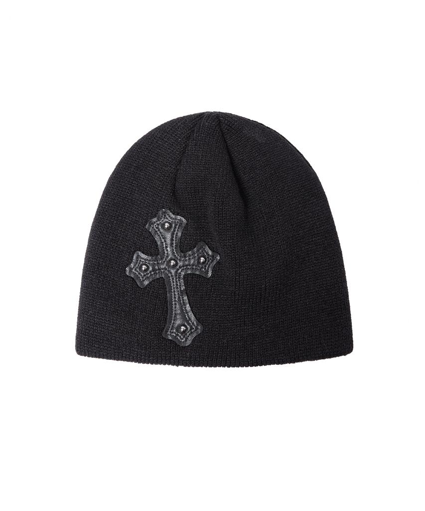 MIDNIGHT MOVE Cross Beanie (Black)