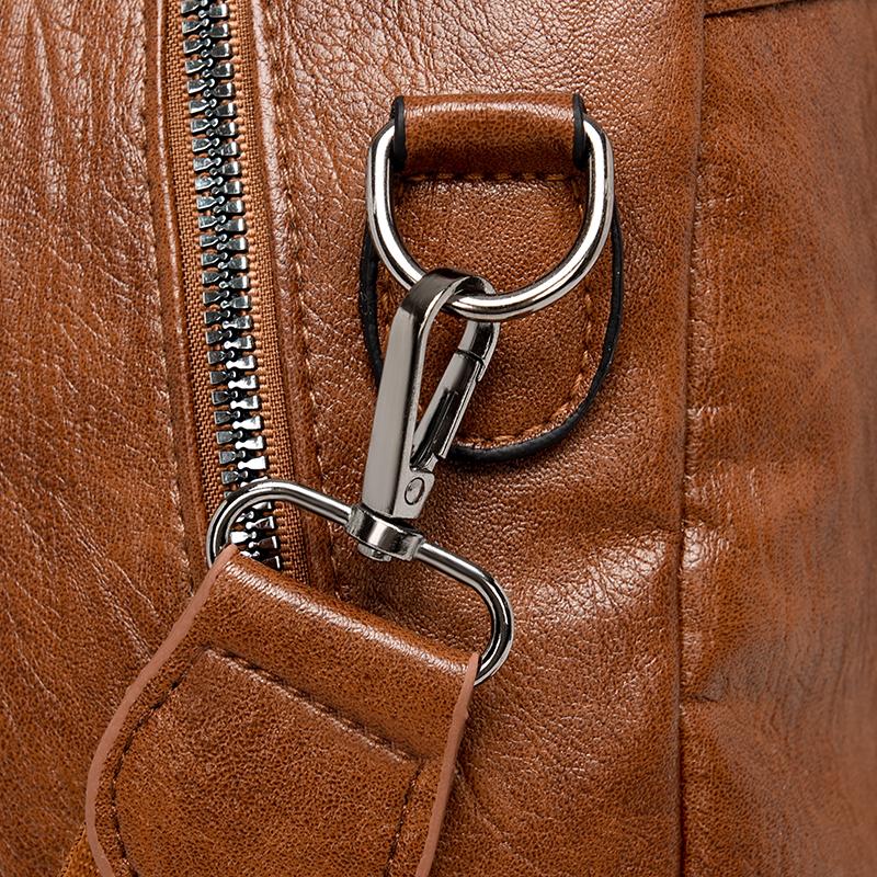 Soft Leather Backpack Women's Large Capacity Backpack Travel Bag